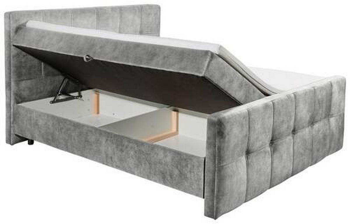 BOXBETT 180/200 cm  in Grau  - Schwarz/Grau, MODERN, Holzwerkstoff/Kunststoff (180/200cm) - MID.YOU