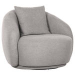 COCKTAILSESSEL Chenille Grau    - Schwarz/Grau, LIFESTYLE, Textil/Metall (101/79/96cm) - Xora