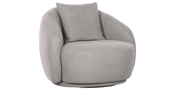COCKTAILSESSEL Chenille Grau - Schwarz/Grau, LIFESTYLE, Textil/Metall (101/79/96cm) - Xora