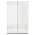 SCHWEBETÜRENSCHRANK  in Weiß  - Alufarben/Weiß, KONVENTIONELL, Glas/Holzwerkstoff (181/210/62cm) - Xora