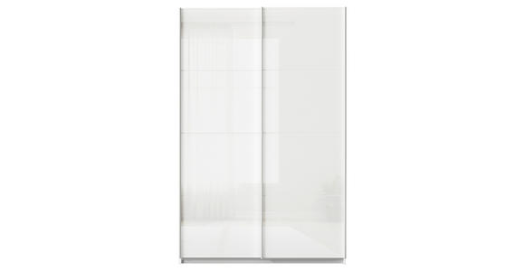 SCHWEBETÜRENSCHRANK  in Weiß  - Alufarben/Weiß, KONVENTIONELL, Glas/Holzwerkstoff (181/210/62cm) - Xora