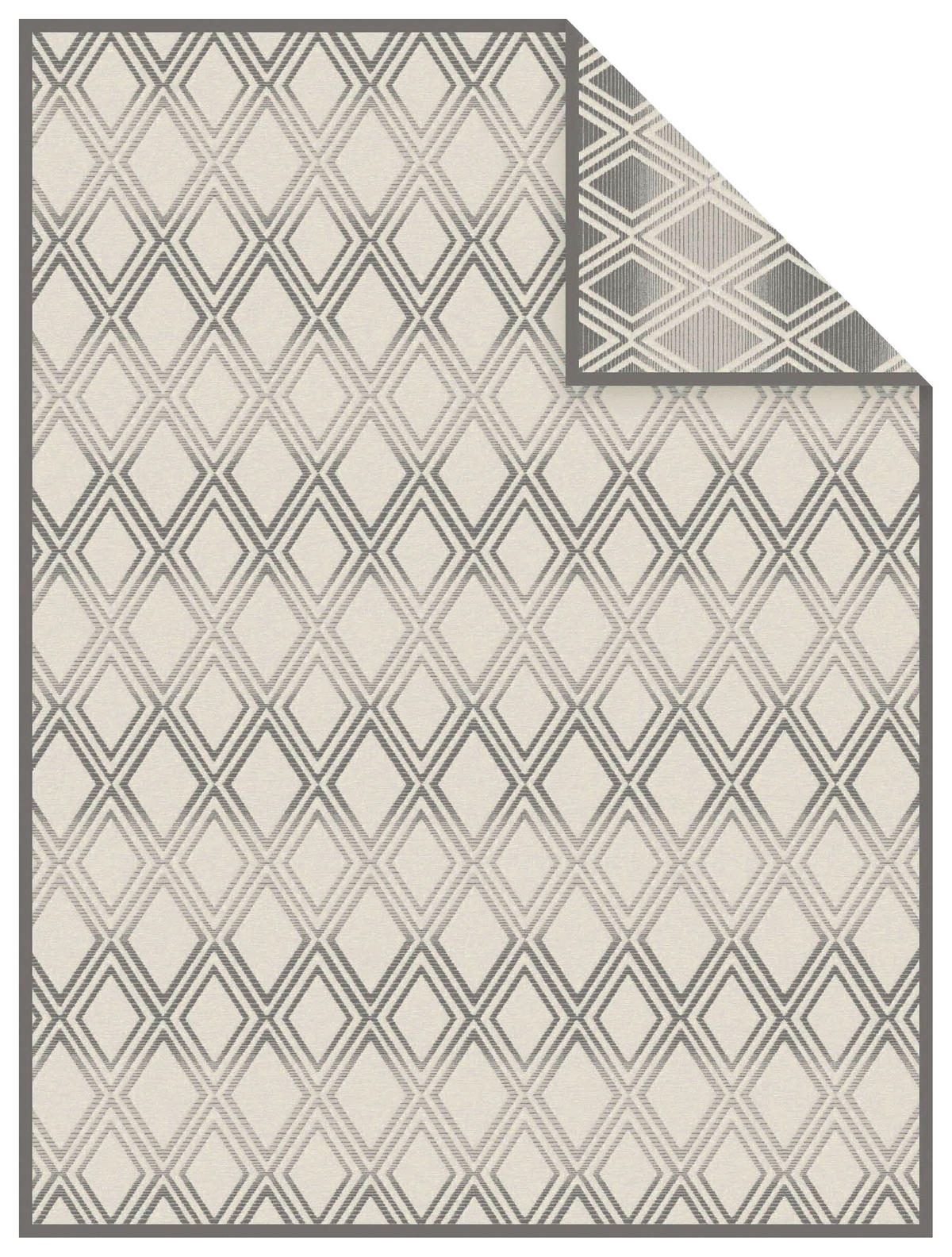 DECKE 3534-800 150/200 cm  - Weiß/Grau, KONVENTIONELL, Textil (150/200cm) - Bugatti