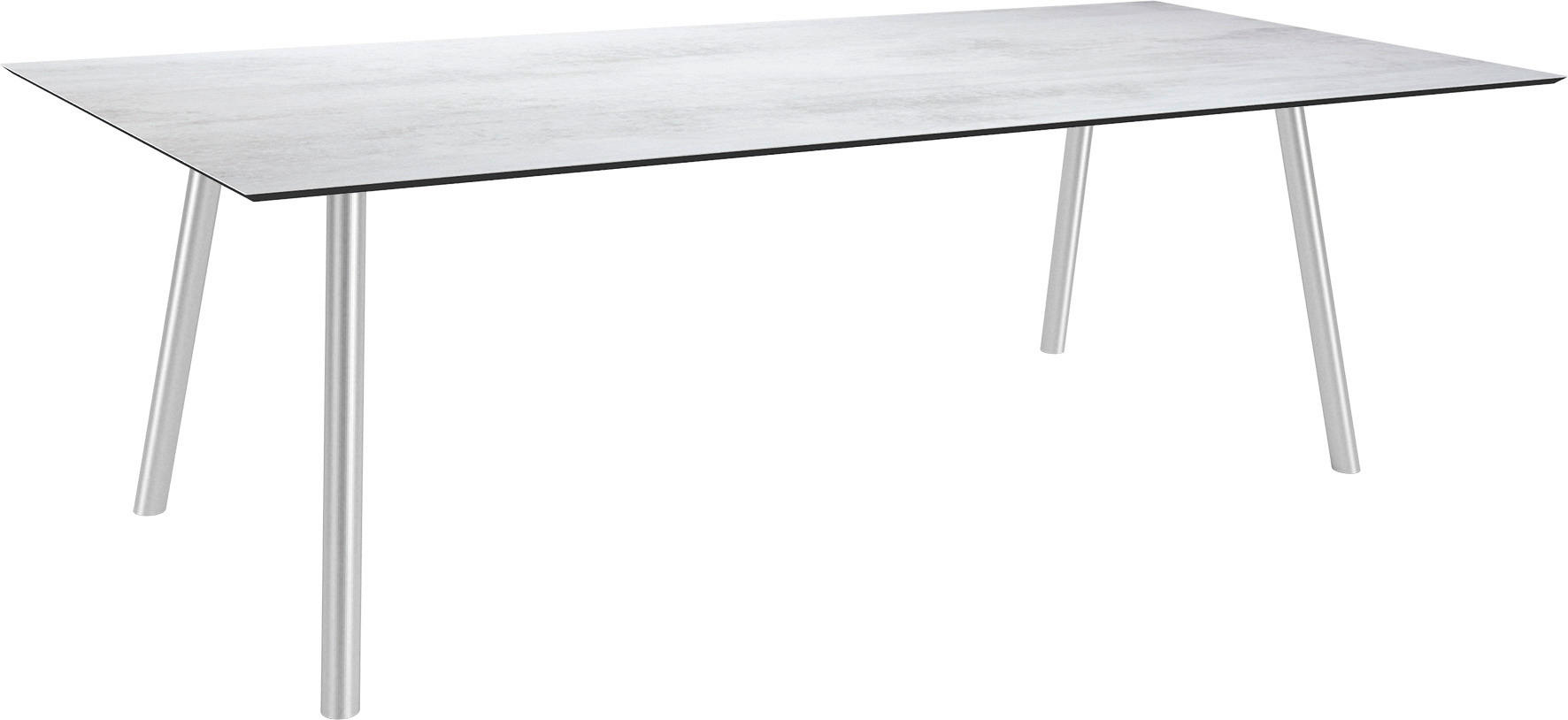 GARTENTISCH Kunststoff Hellgrau rechteckig  - Silberfarben/Hellgrau, MODERN, Kunststoff/Metall (220/100/75cm) - Stern