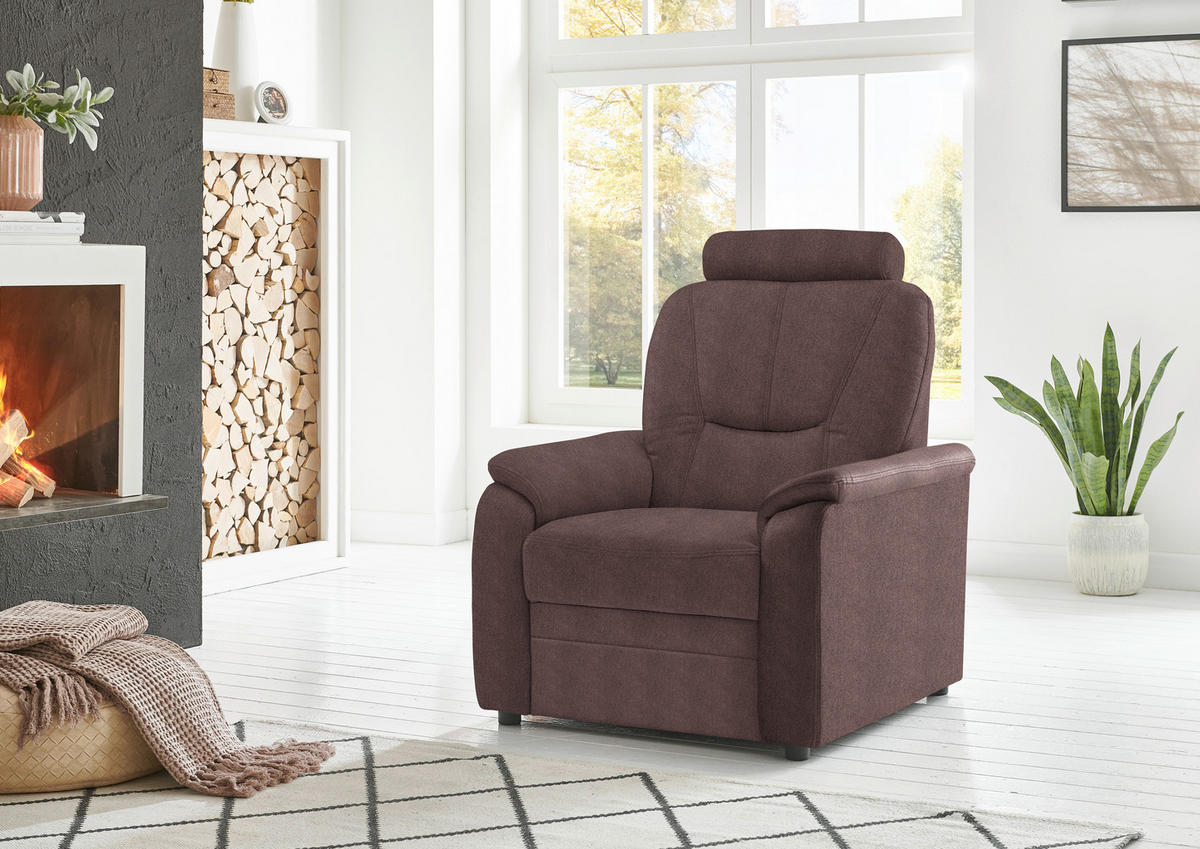 FERNSEHSESSEL Chenille Braun  - Schwarz/Braun, Konventionell, Kunststoff/Textil (90/96/89cm) - Beldomo Comfort