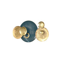 WANDDEKO Metall  - Dunkelgrün/Goldfarben, Design, Metall (9,5/91/48,5cm) - MID.YOU