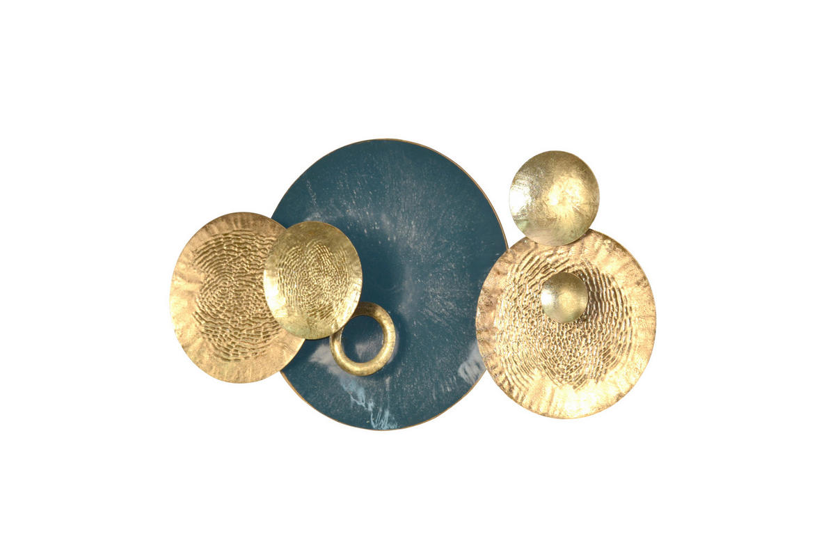 WANDDEKO Metall  - Dunkelgrün/Goldfarben, Design, Metall (9,5/91/48,5cm) - MID.YOU