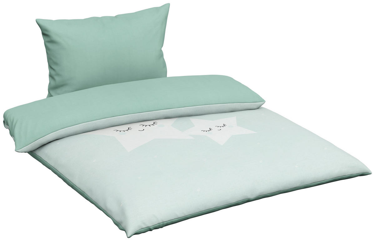 POSTELJINA ZA BEBE  100/135 cm    - mintzelena/bela, Osnovno, tekstil (100/135cm) - My Baby Lou