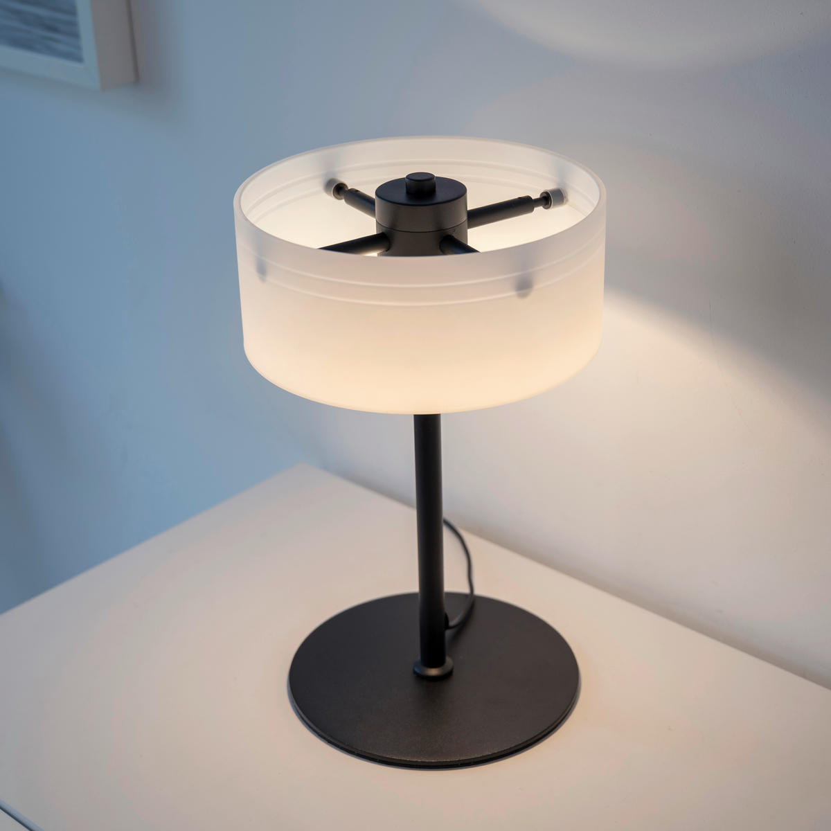 LED-TISCHLEUCHTE 20/20/33 cm   - Schwarz, Design, Glas/Kunststoff (20/20/33cm)