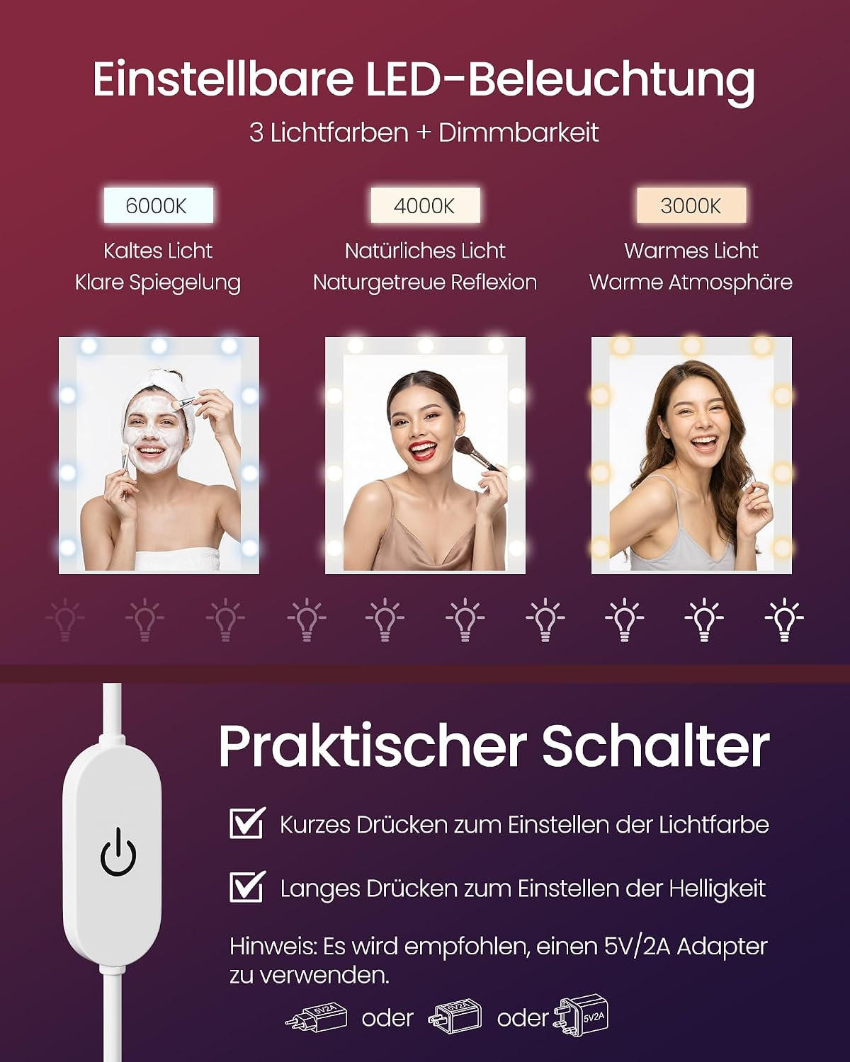 SCHMINKTISCH 107/40/144,5 cm, Weiß  - Weiß, Trend, Glas/Holzwerkstoff (107/40/144,5cm) - Boxxx