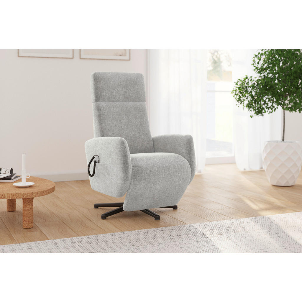 Sit & More RELAXAČNÉ KRESLO, textil, svetlosivá