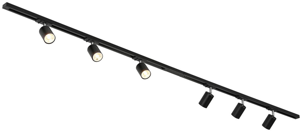 DECKENLEUCHTE 210/5,5/14 cm   - Schwarz, Trend, Kunststoff/Metall (210/5,5/14cm) - Novel