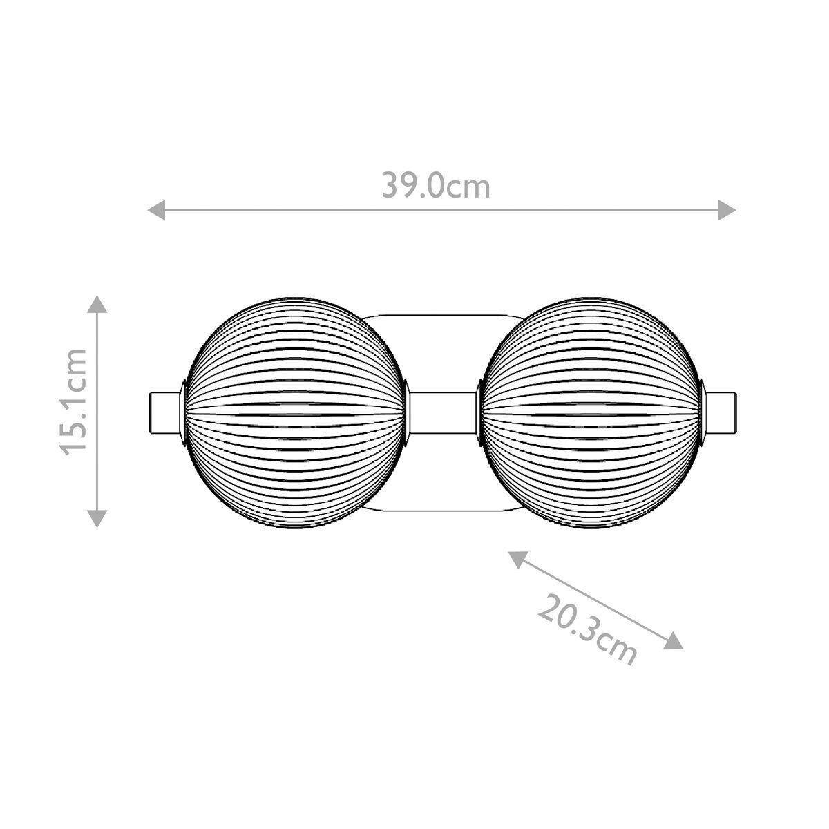 WANDLEUCHTE    - Chromfarben, KONVENTIONELL, Glas/Metall (15,1/39/20,3cm) - Elstead Lighting