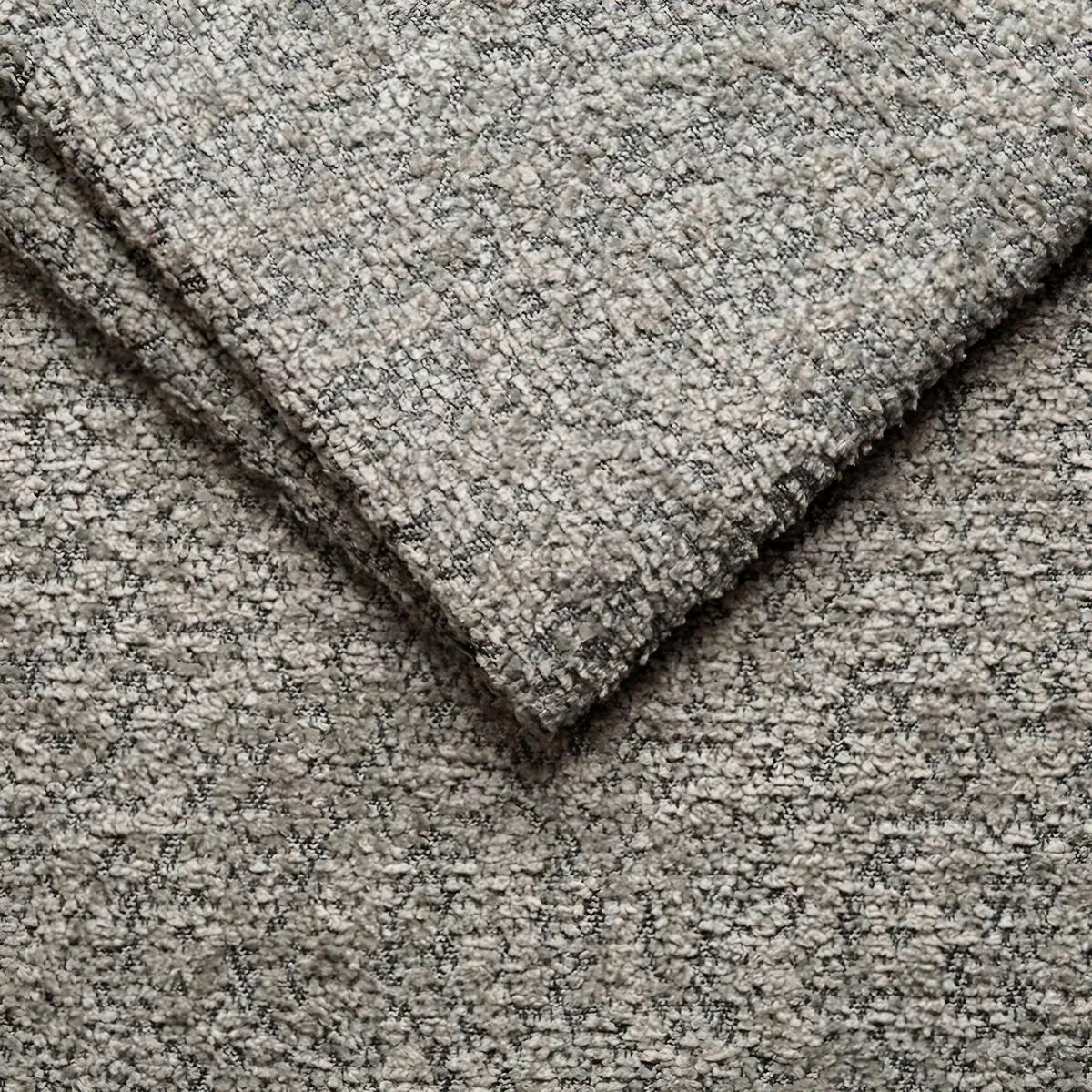 3-SITZER-SOFA Chenille Grau  - Schwarz/Grau, KONVENTIONELL, Textil/Metall (228/84/99cm) - Carryhome