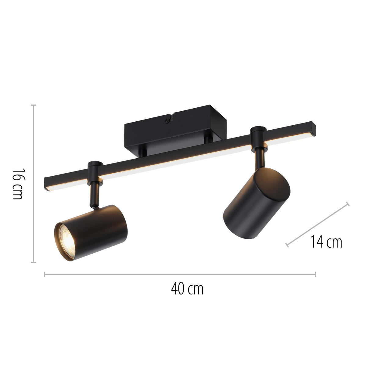 LED-STRAHLER 40/14/16 cm   - Design (40/14/16cm) - Paul Neuhaus