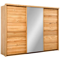 SCHWEBETÜRENSCHRANK 285/216/70 cm 3 Tür(en)-türig Wildeiche  - Wildeiche, Design, Glas/Holz (285/216/70cm) - Linea Natura