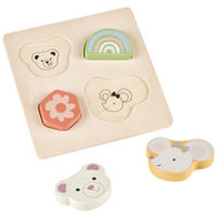 PUZZLE - bílá/modrá, Basics, kompozitní dřevo (14,9/14,9/1,6cm) - My Baby Lou