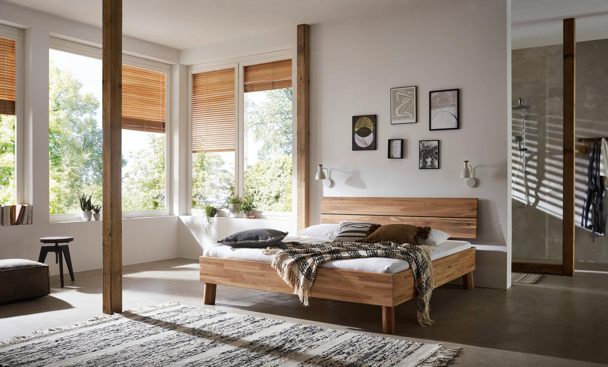 BETT 180/200 cm  in Naturfarben  - Naturfarben, MODERN, Holz (180/200cm) - MID.YOU