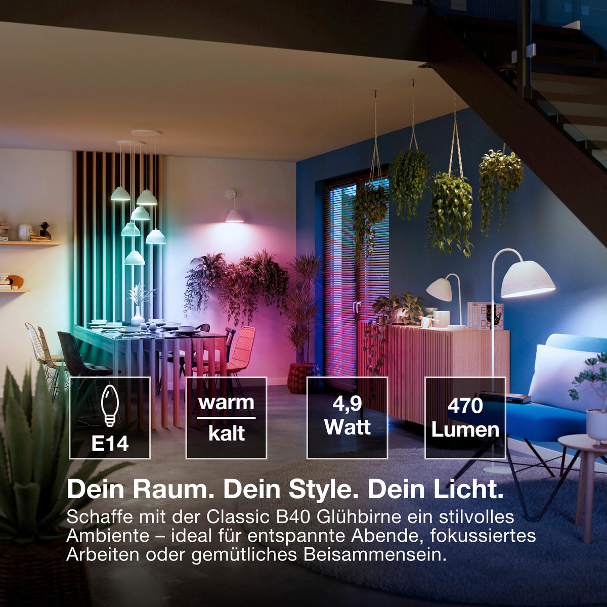 LED-LEUCHTMITTEL E14 4,9 W 470 lm  - Weiß, Basics, Kunststoff (3,9/11,5cm) - Osram