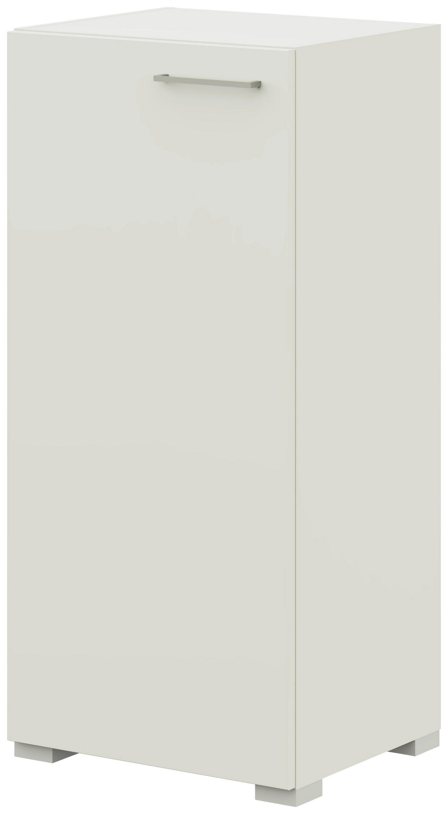 KOMMODE 50/108/41,9 cm  in Weiss  - Weiss/Edelstahlfarben, Design, Holzwerkstoff/Metall (50/108/41,9cm) - Cantus