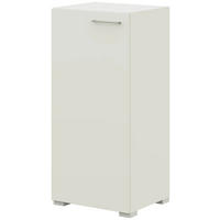 KOMMODE 50/108/41,9 cm  in Weiss  - Weiss/Edelstahlfarben, Design, Holzwerkstoff/Metall (50/108/41,9cm) - Cantus