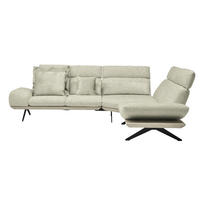 ECKSOFA in Flachgewebe Creme  270/239 cm  - Beige/Creme, Design, Textil/Metall (270/239cm) - Koinor
