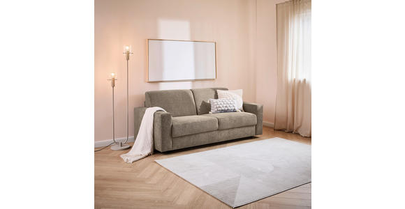 SCHLAFSOFA Webstoff Taupe  - Taupe/Schwarz, KONVENTIONELL, Kunststoff/Textil (198/84/96cm) - Carryhome