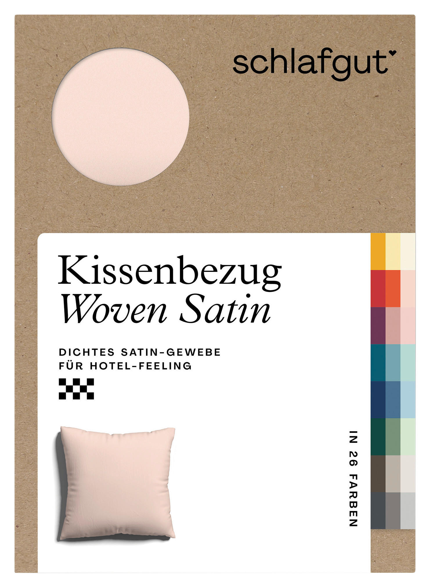 KISSENHÜLLE WOVEN SATIN 40/40 cm  - Hellrot, Basics, Textil (40/40cm) - Schlafgut