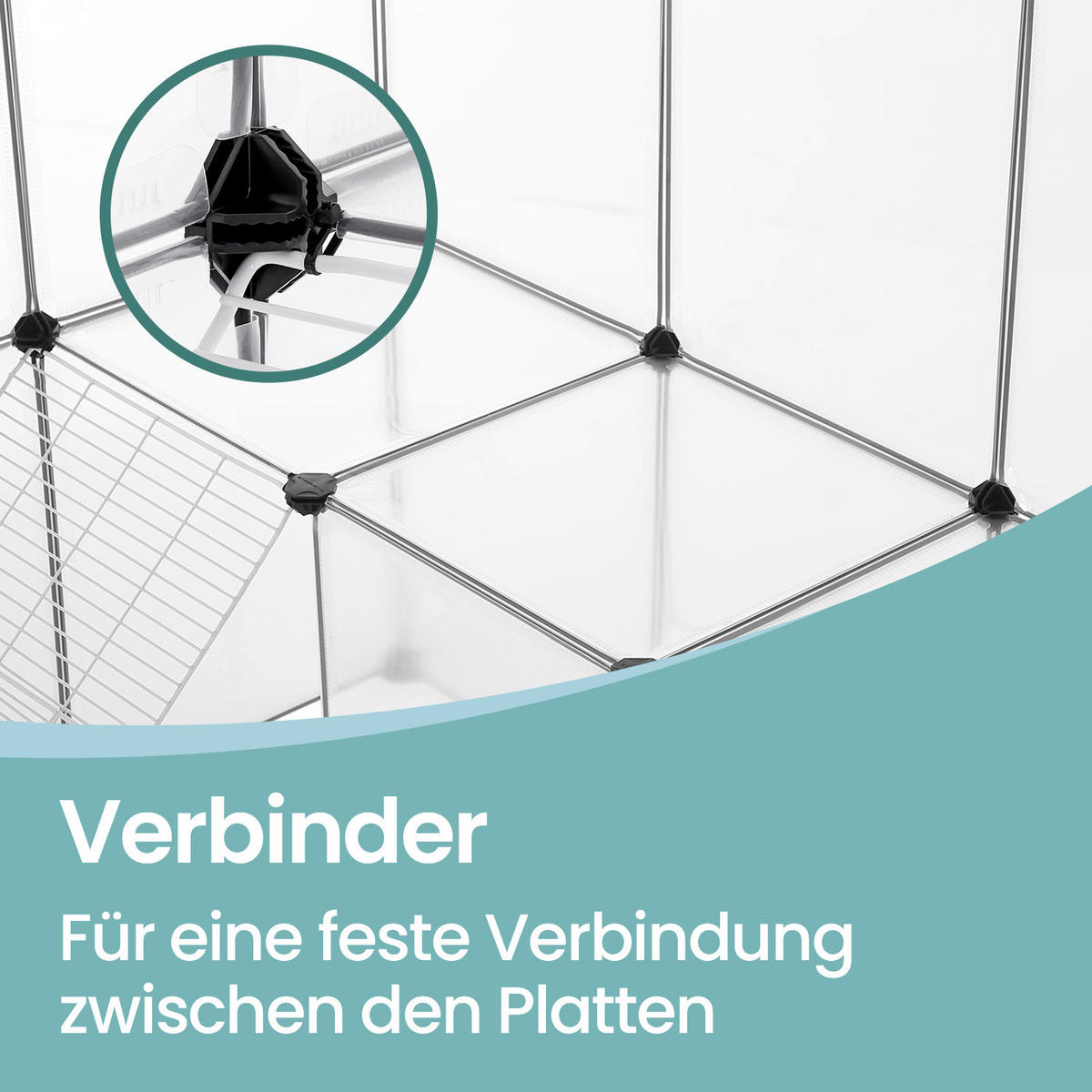 HEIMTIERGEHEGE - Transparent/Schwarz, Trend, Kunststoff/Metall (143/92/108cm) - Boxxx