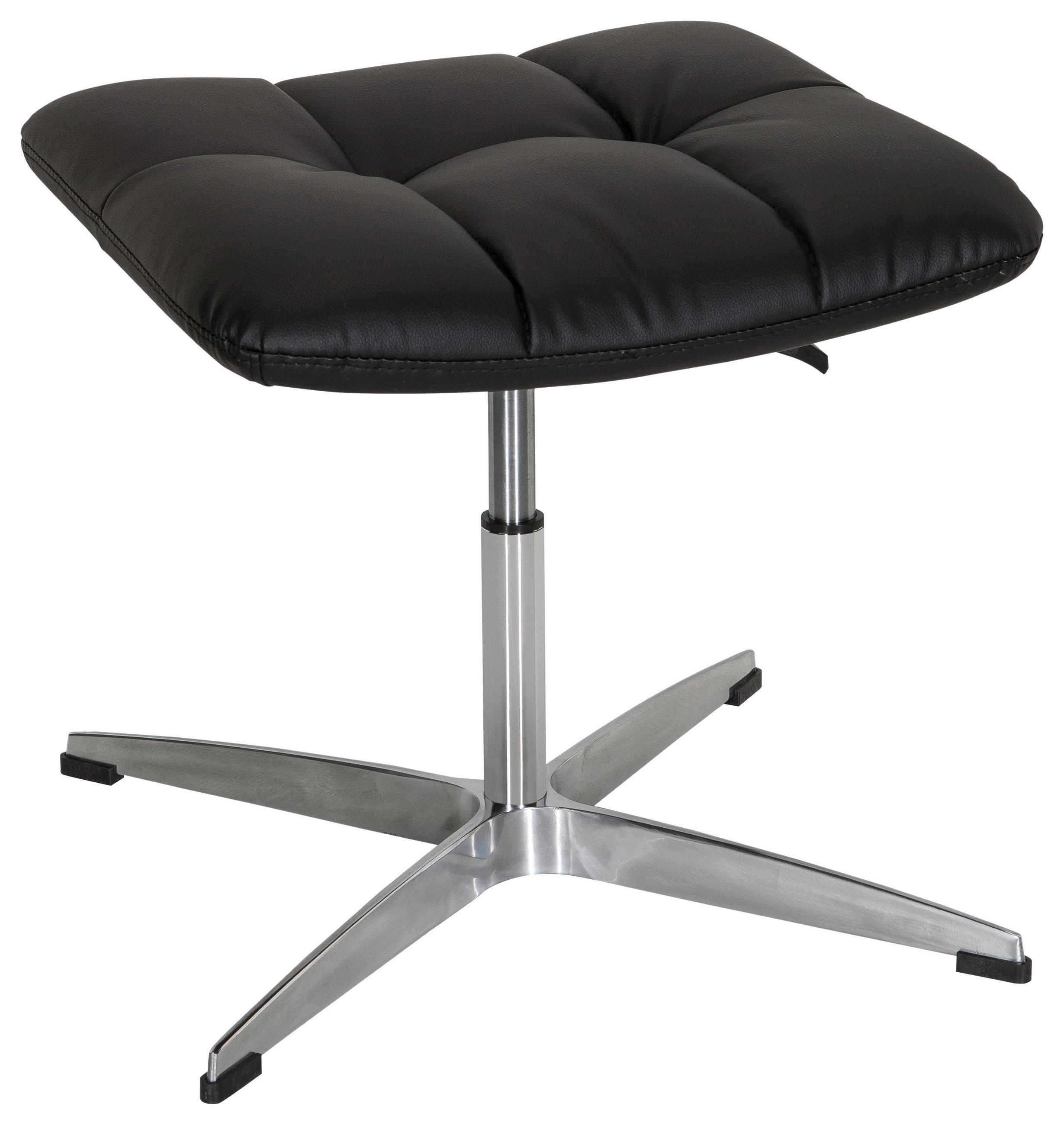 KONTORSPALL  svart  - silver/svart, Modern, metall/textil (47/38/47cm) - MID.YOU