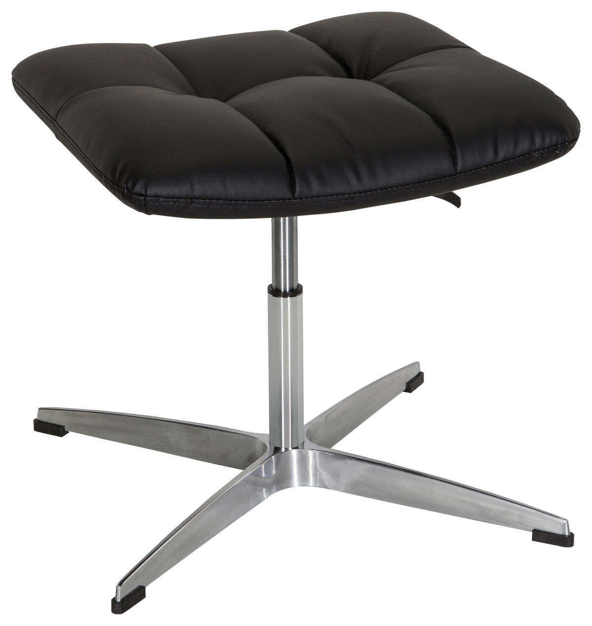 KONTORSPALL  svart  - silver/svart, Modern, metall/textil (47/38/47cm) - MID.YOU