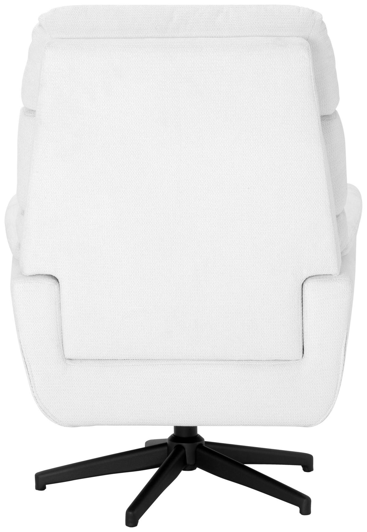 SESSEL in Webstoff Weiß  - Schwarz/Weiß, KONVENTIONELL, Textil/Metall (76/103/89cm) - Livetastic