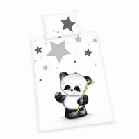 BABYBETTWÄSCHE Panda Renforcé 100/135 cm  - Weiß, Basics, Textil (100/135cm) - baby best