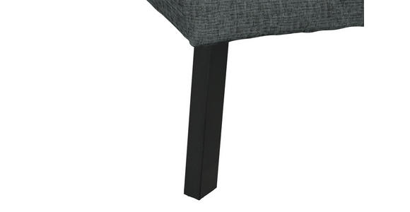 ECKSOFA in Chenille Grau  280/205 cm  - Schwarz/Grau, Design, Textil/Metall (280/205cm) - Xora