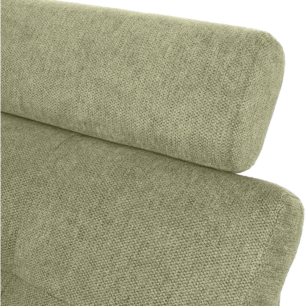 WOHNLANDSCHAFT in Flachgewebe Hellgrün  - Chromfarben/Hellgrün, Konventionell, Kunststoff/Textil (217/338/180cm) - Hom`in