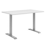 SCHREIBTISCH  in Weiß  - Weiß, KONVENTIONELL, Holzwerkstoff/Metall (120/75,8/80cm) - Voleo