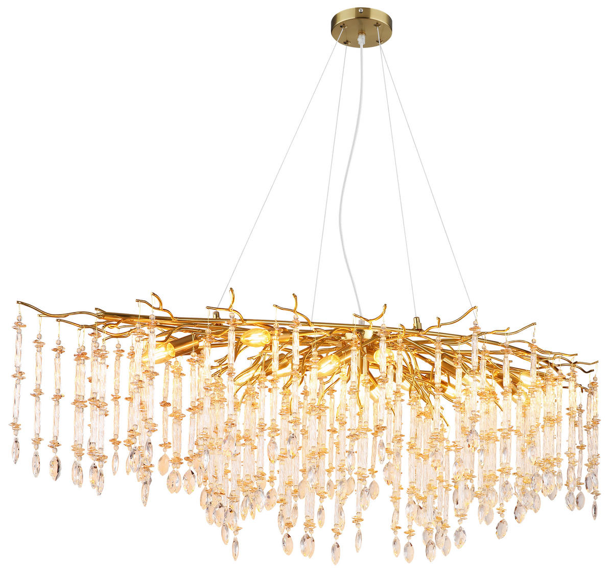 HÄNGELEUCHTE 150/60/120 cm  - Klar/Transparent, KONVENTIONELL, Glas/Kunststoff (150/60/120cm) - Globo