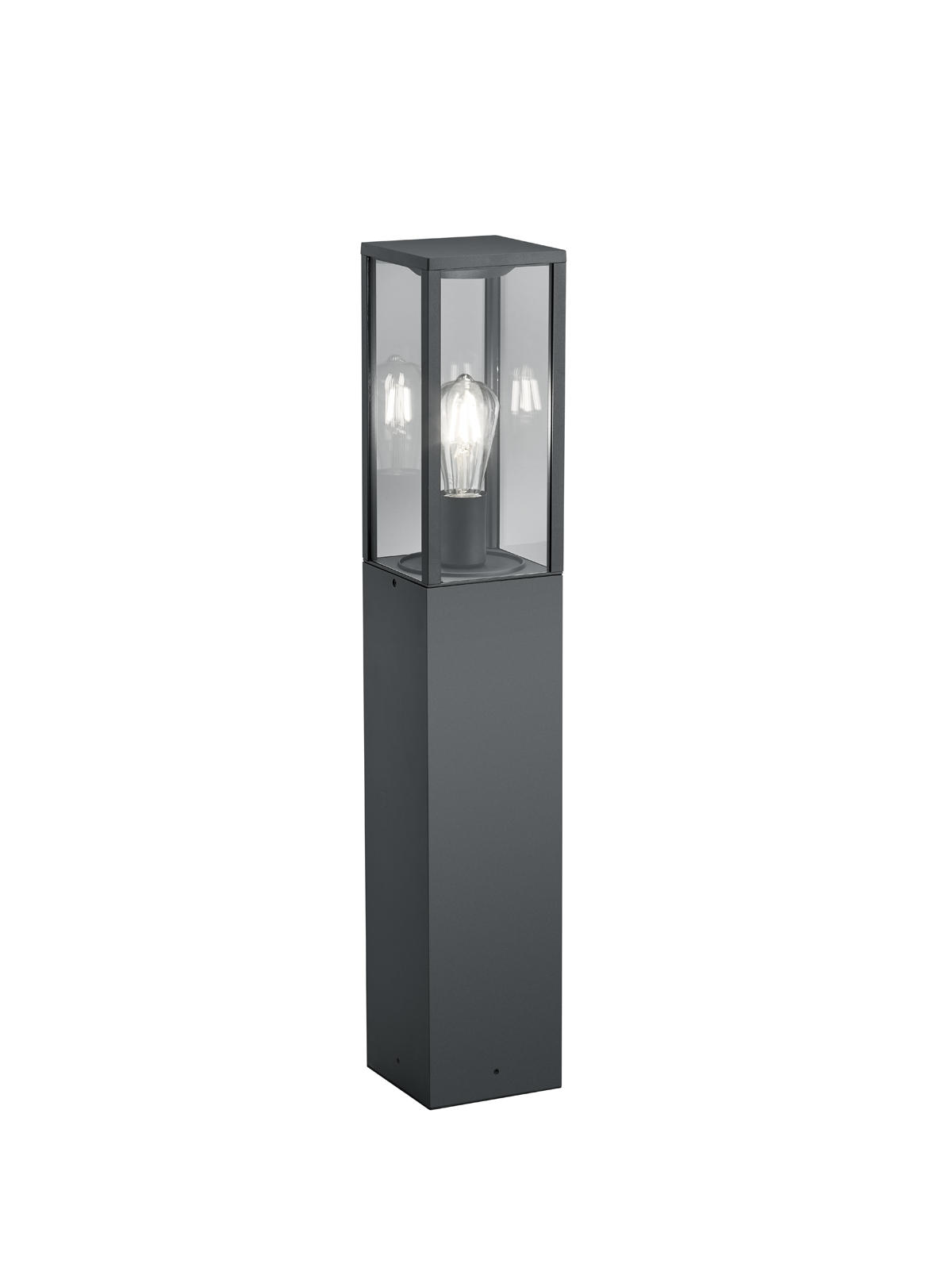 WEGELEUCHTE Garonne 14/14/80 cm   - Anthrazit, Trend, Glas/Metall (14/14/80cm) - Trio Leuchten