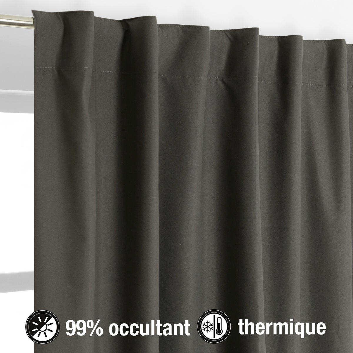 FERTIGVORHANG  black-out (lichtundurchlässig)   135/280 cm  - Anthrazit, Basics, Textil (135/280cm)