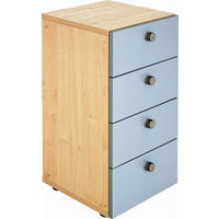 ANSTELLCONTAINER Silberfarben, Ahornfarben  - Silberfarben/Ahornfarben, KONVENTIONELL, Holzwerkstoff/Metall (40/74,8/42cm) - Venda