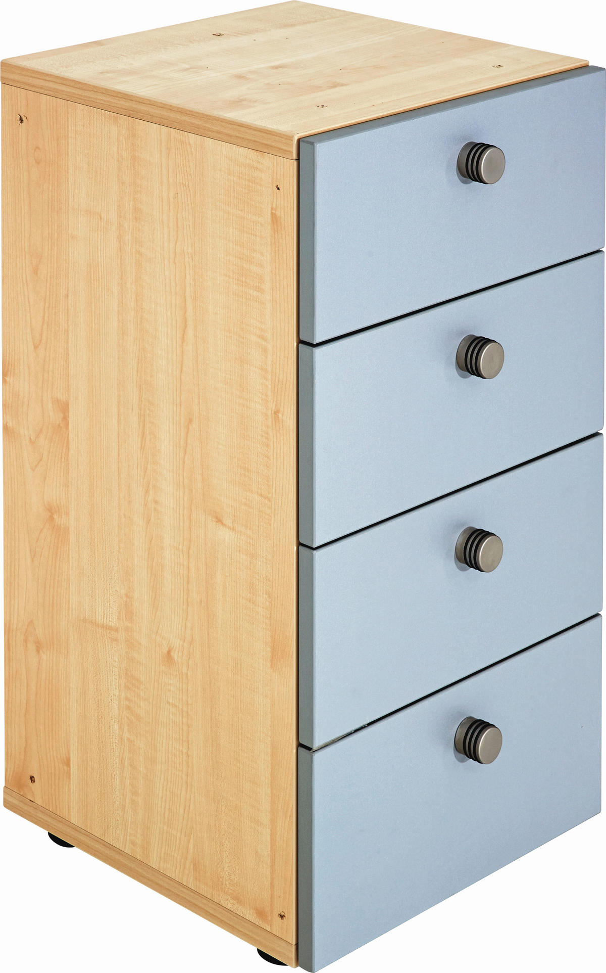 ANSTELLCONTAINER Silberfarben, Ahornfarben  - Silberfarben/Ahornfarben, KONVENTIONELL, Holzwerkstoff/Metall (40/74,8/42cm) - Venda