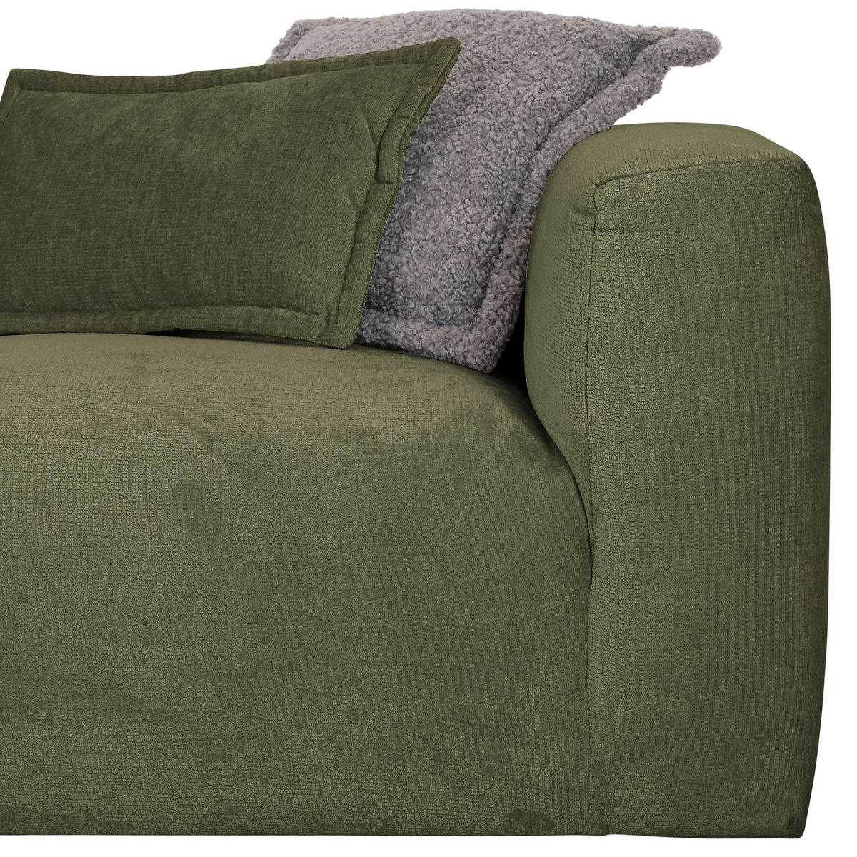 ECKSOFA in Chenille Waldgrün  175/280 cm  - Waldgrün/Schwarz, Design, Kunststoff/Textil (175/280cm) - Landscape