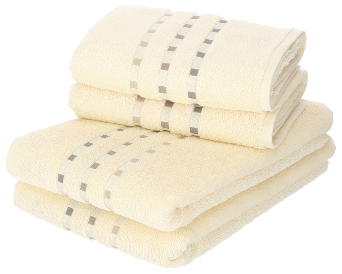 PEŠKIR ZA RUKE QUATTRO  žuta 50/100 cm  - žuta, Osnovno, tekstil (50/100cm) - Esposa