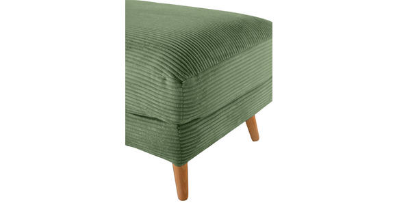 HOCKER Cord Olivgrün  - Naturfarben/Olivgrün, ROMANTIK / LANDHAUS, Holz/Textil (100/50/63cm) - Landscape
