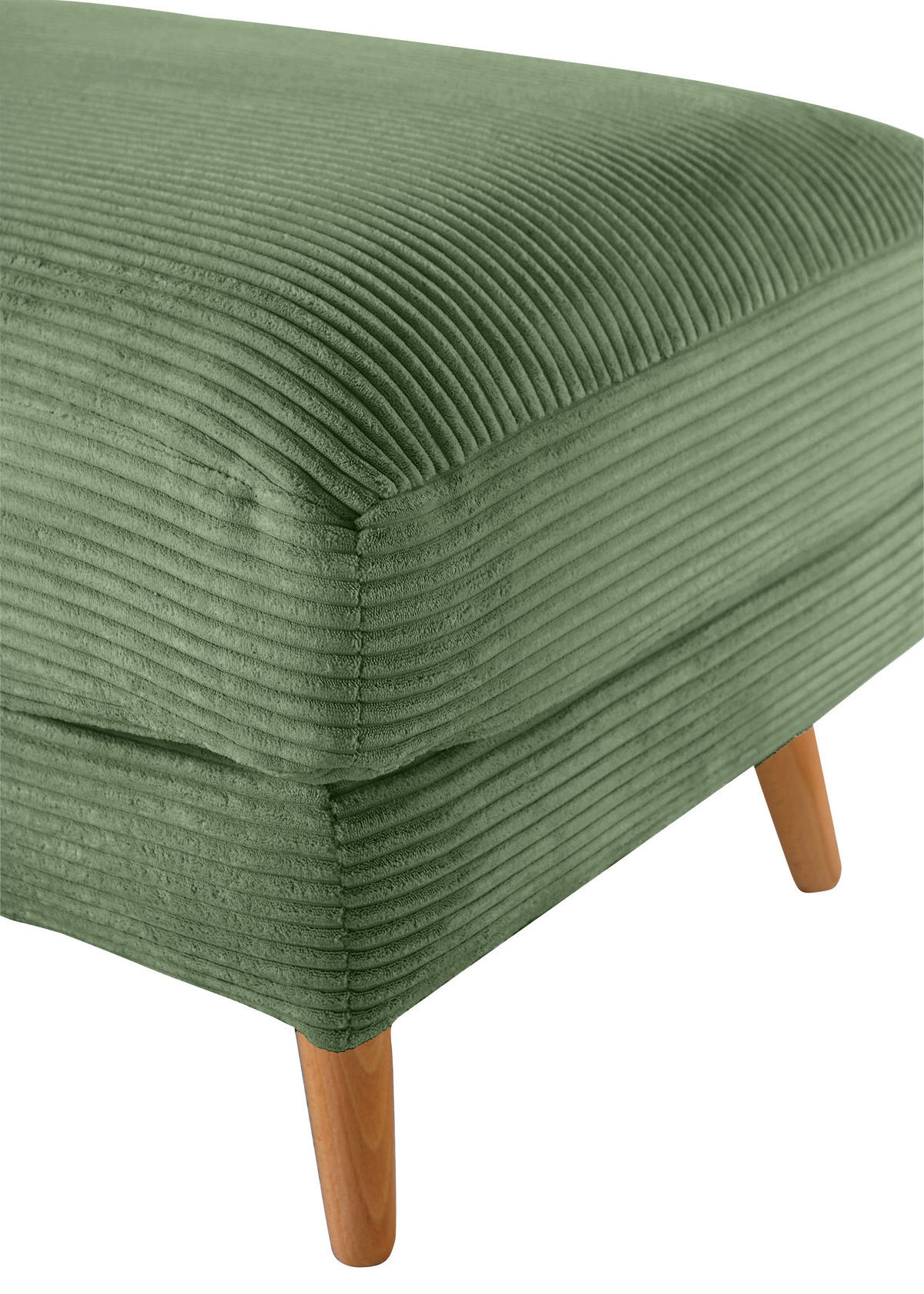 HOCKER Cord Olivgrün  - Naturfarben/Olivgrün, ROMANTIK / LANDHAUS, Holz/Textil (100/50/63cm) - Landscape