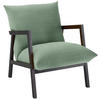 SESSEL Mikrofaser Mintgrün    - Wengefarben/Mintgrün, Design, Holz/Textil (63/76/80cm) - Carryhome