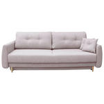 SCHLAFSOFA Webstoff Rosa  - Buchefarben/Rosa, KONVENTIONELL, Holz/Textil (220/90/95cm) - Carryhome