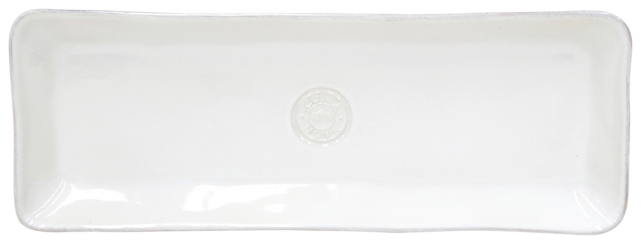 TABLETT Keramik  - Weiß Hochglanz, Basics, Keramik (37,2/13,2/3,3cm) - Costa Nova