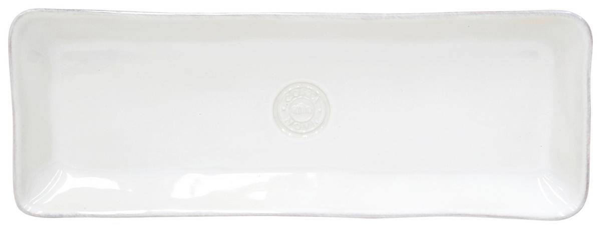 TABLETT Keramik  - Weiß Hochglanz, Basics, Keramik (37,2/13,2/3,3cm) - Costa Nova