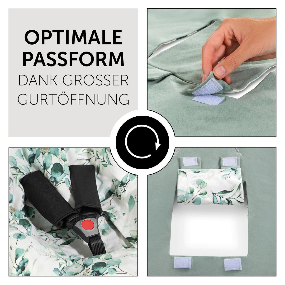EINSCHLAGDECKE hauck  80/80 cm     - Mintgrün, Basics, Textil (80/80cm) - Hauck
