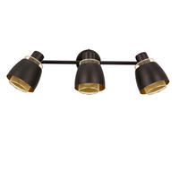 STRAHLER 57.5/10/18,5 cm   - Goldfarben/Schwarz, Design, Metall (57.5/10/18,5cm)